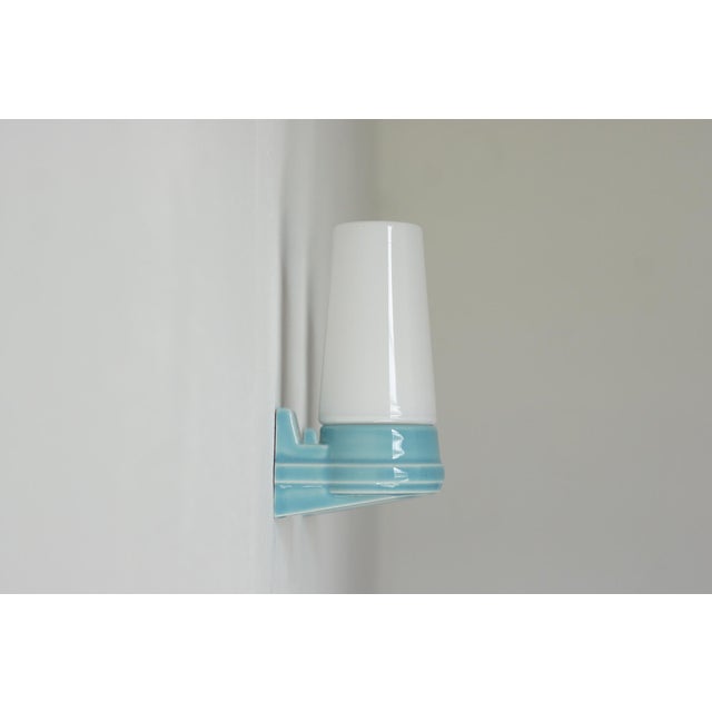 1960s Ceramic Wall Sconces by Sigvard Bernadotte for Ifö, Sweden, 1960s, Set of 2 For Sale - Image 5 of 6