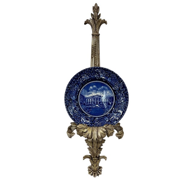 Vintage wall mount acanthus design plate or picture easel. Composite material with aged finish. Attached hanger for quick...