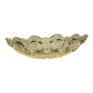 Antique Westmoreland Lacy Daisy 9” Scalloped Glass Serving Bowl #909 Glass Salt Cellar Dip
