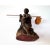 Burnt Umber Title: Vintage Hand Carved Wood Fisherman Figure With Shoulder Pole For Sale - Image 8 of 8