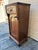 Brown Antique Walnut Nightstand / Bedside Cabinet Featuring a Dark Marble Top and a Single Drawer Above a Cabinet Door For Sale - Image 8 of 9