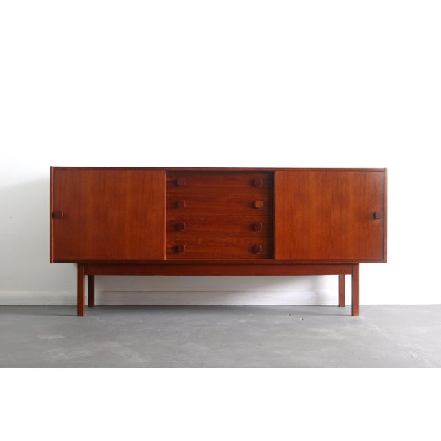 Mid-Century Modern Danish Modern Domino Mobler Teak Credenza, Denmark For Sale - Image 3 of 8