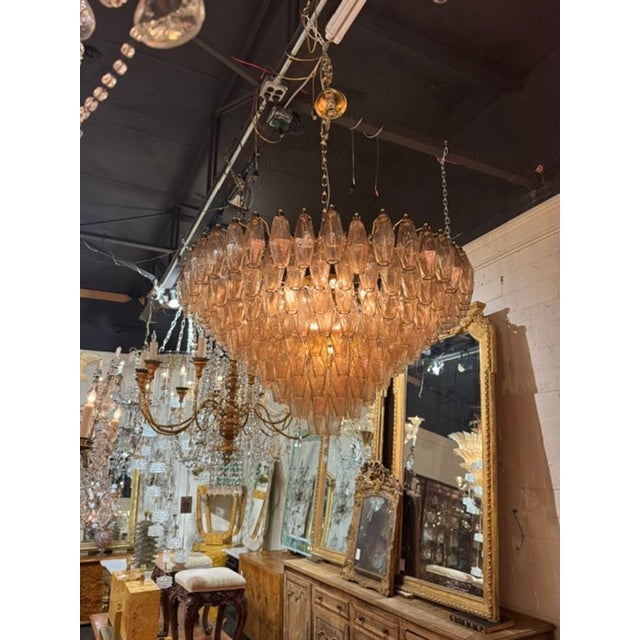 Modern Murano Poliheder Glass Chandelier in Fume’ For Sale In Dallas - Image 6 of 7