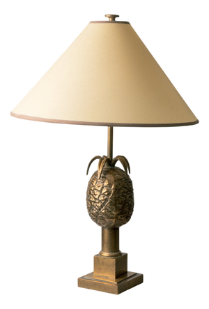 Hollywood Regency Golden Pineapple Lamp from Maison Charles, 1960s