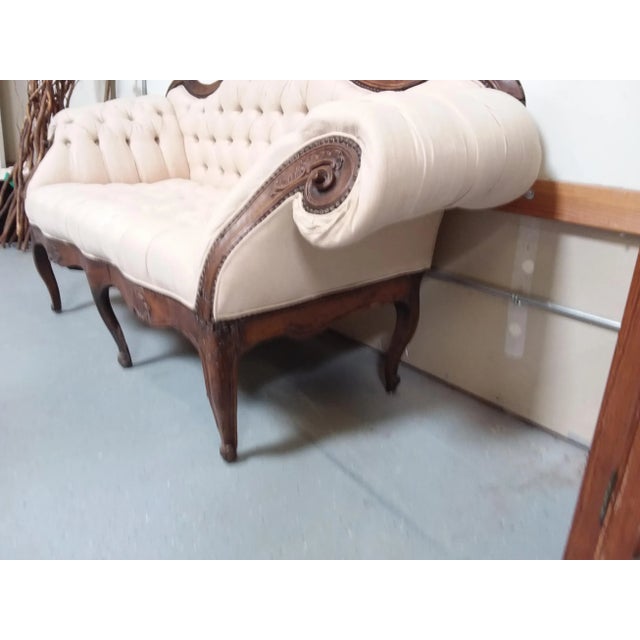 Tuscan 18th Century Walnut Piedmontese Sofa For Sale - Image 3 of 11