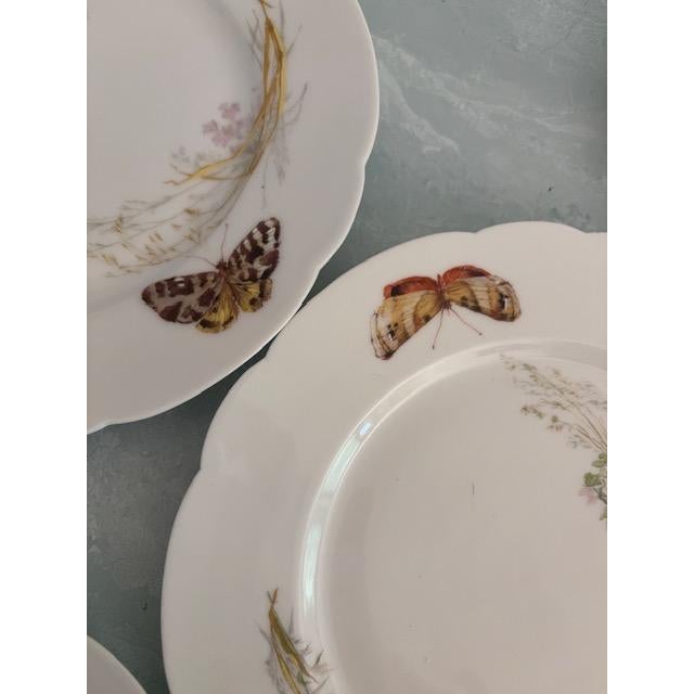 Late 19th Century Antique Haviland Limoges Meadow Visitors Salad Plate, Set of 6 For Sale - Image 5 of 5