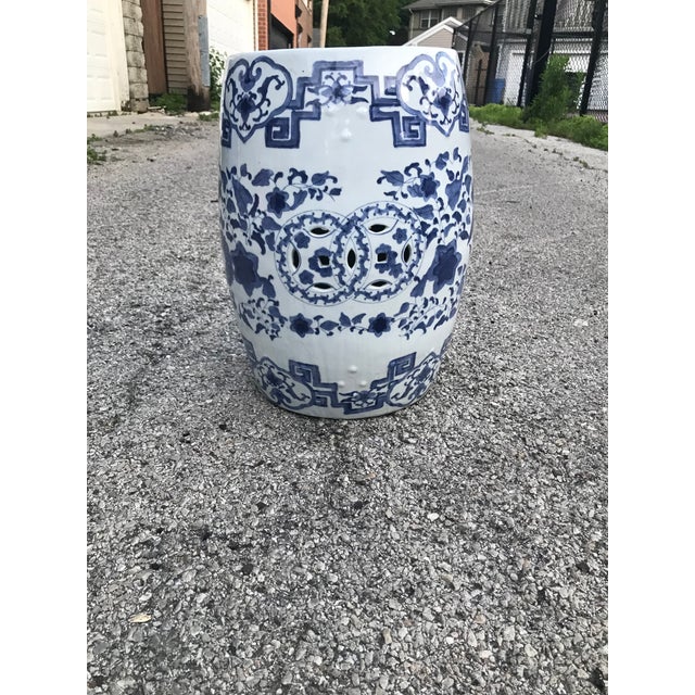 2000 - 2009 Chinoiserie Dragon Bird Motif Garden Stool/Accent Table For Sale - Image 5 of 9