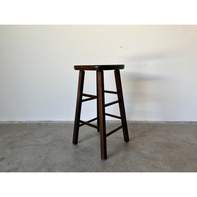 Vintage Handmade Primitive Style Tall Counter Stool Chairish