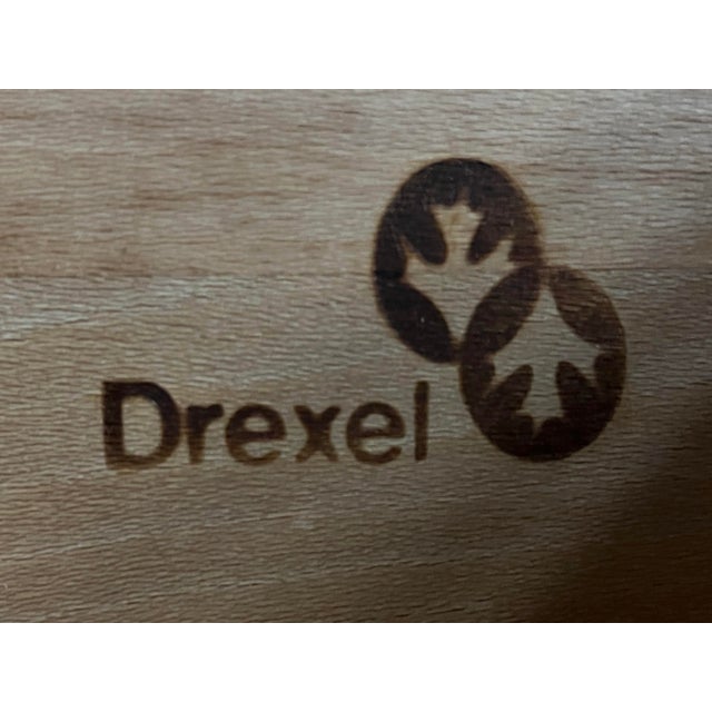 Vintage Mid-Century Campaign Highboy Dresser by Drexel From Their Accolade Collection For Sale - Image 9 of 10