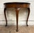 Brown Vintage Queen Anne Style Half Moon Demilune Entry Hall Table Console For Sale - Image 8 of 12