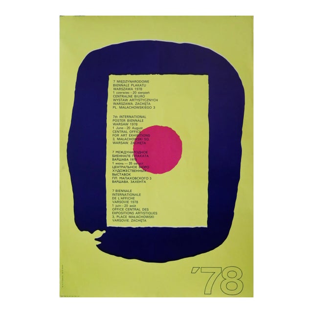 1978 Original Exhibition Polish Poster, 7th International Poster Biennale Warsaw For Sale