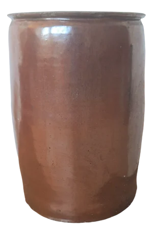 Antique Industrial Style Stoneware Pot, 1890s