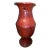 Large Antique Chinese Red Lacquer Papier-Mâché Floor Vase With Stand For Sale