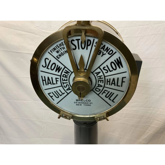 Brass Circa 1945 Engine Order Ships Telegraph For Sale - Image 8 of 12