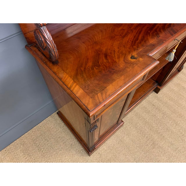 Early 19th Century Early 19th Century Flame Mahogany Chiffonier Bookcase, 1830s For Sale - Image 5 of 18