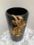 Vintage Large Italian Black and Gold Ginkgo Leaf Vase or Umbrella Vessel For Sale - Image 10 of 11