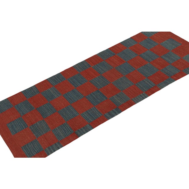 This vintage 3x8 Persian Kilim is believed to be a mid-century tribal runner, handwoven in wool circa 1950-1960. Its...