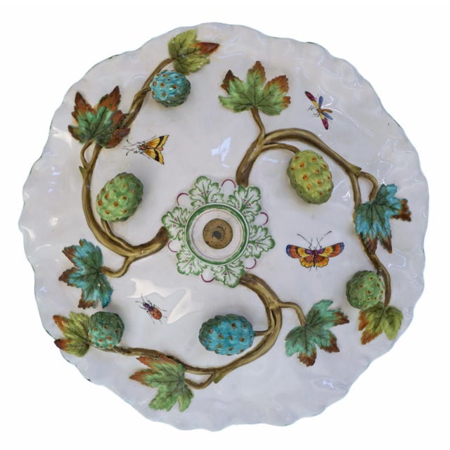 Early 20th Century Antique Pair of Spode Botanical Pedestal Bowls England 1921 Compote Tazza For Sale - Image 5 of 10