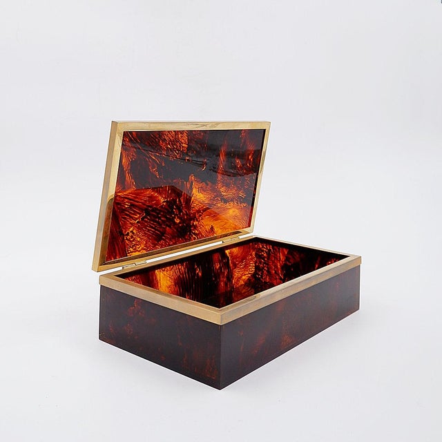 Metal Faux Tortoise Decorative Box from Hermes, 1970s For Sale - Image 7 of 13