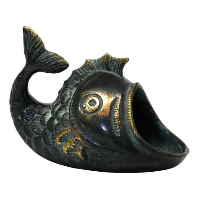 Mid-Century Modernn Fish Ashtray by Walter Bosse, 1950s For Sale