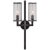 Liaison Double Sconce in Bronze with Clear Glass Designer: Kelly Wearstler Height: 19" Extension: 5.25" Backplate: 4"...