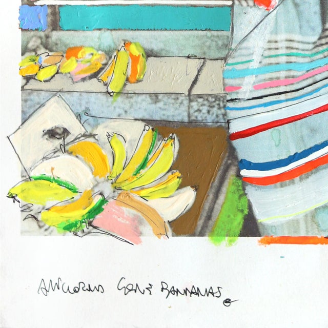 Art World Gone Bananas - Original Contemporary Pop Art Mixed Media Painting on Paper by Fabio Coruzzi For Sale In Los Angeles - Image 6 of 7