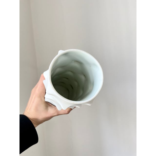 Vintage Space Age Op Art Bisque Porcelain Model 501 Vase from Scherzer, Germany, 1970s For Sale - Image 9 of 14