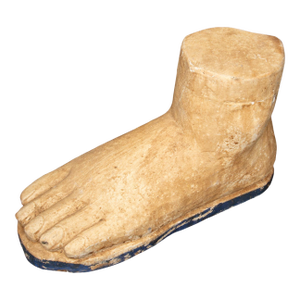 Step Back in Time: A Large Carved Wooden Foot with Character- 16"L