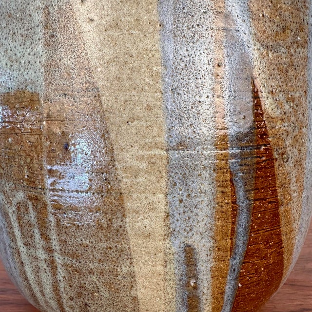 Mid 20th Century Studio Made Glazed Ceramic Vessel Signed For Sale - Image 5 of 10