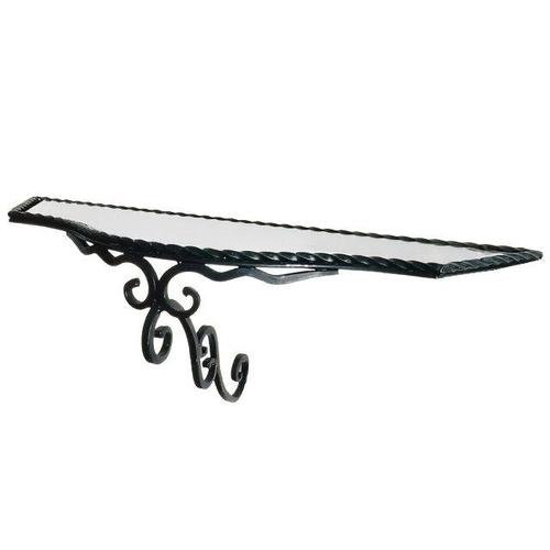 Vintage Wrought Iron and Glass Wall Console, 1960s For Sale - Image 3 of 8