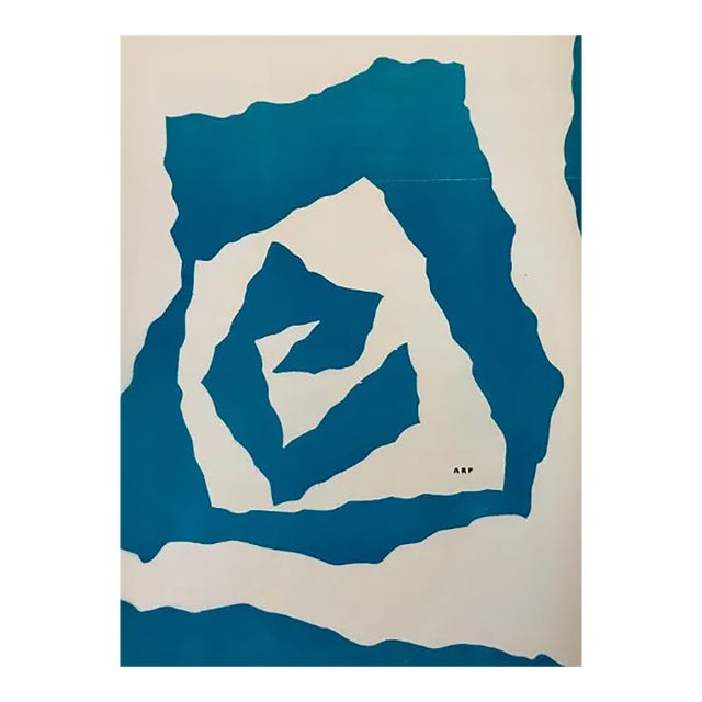 Jean Arp Original Woodcut Dm0233 DLM 1950 For Sale
