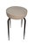Black Mid-Century Style Bar or Kitchen Stools in Cream Leatherette, 1980s, Set of 2 For Sale - Image 8 of 14