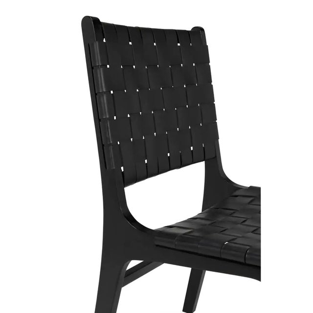 Not Yet Made - Made To Order NOIR Dede Dining Chair, Leather, Black For Sale - Image 5 of 7