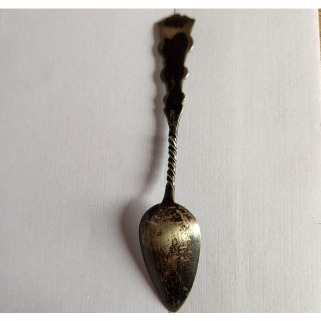 Art Nouveau Antique Sterling Silver Demitasse Spoon For Sale - Image 3 of 7