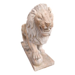 Unknown. Lion in Pink Portuguese Marble, 1890s, Marble For Sale