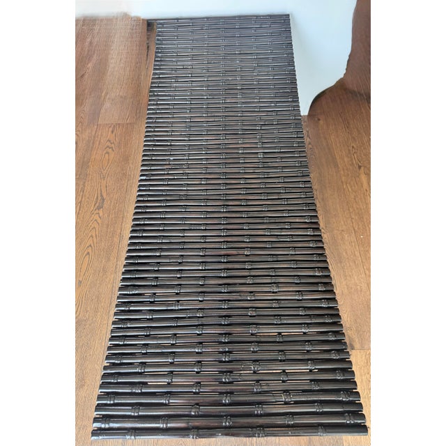 Late 20th Century Vintage Boho Palecek Bamboo Bench For Sale - Image 5 of 5