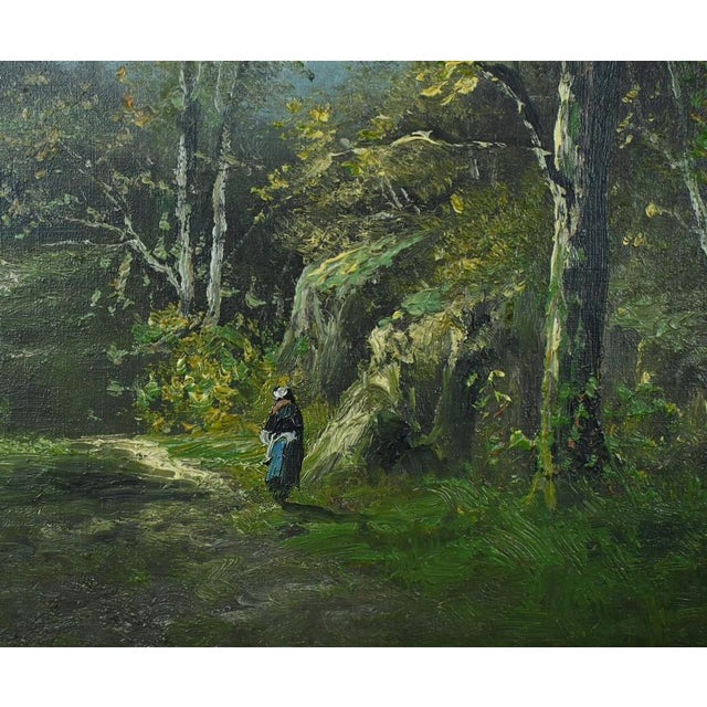 The Edge of the Woods, Late 19th Century, Oil on Canvas For Sale - Image 10 of 15