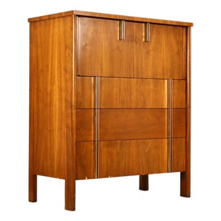 John Widdicomb Vintage Mid Century Modern Highboy Dresser C. 1960s For Sale