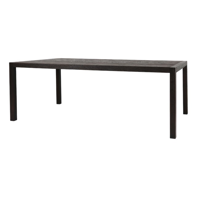 Large Vintage Dinner Table in Blackened Oak, Belgium, 1980s For Sale