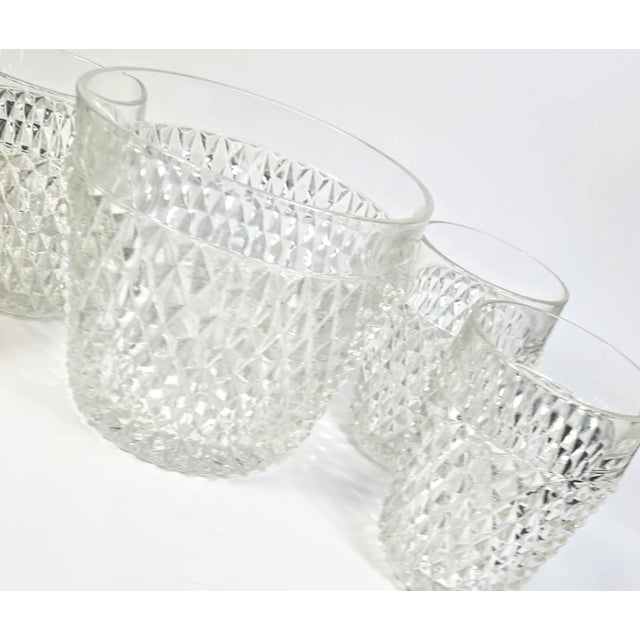 Transparent French Lowballs & Ice Bucket- Set of Five For Sale - Image 8 of 12