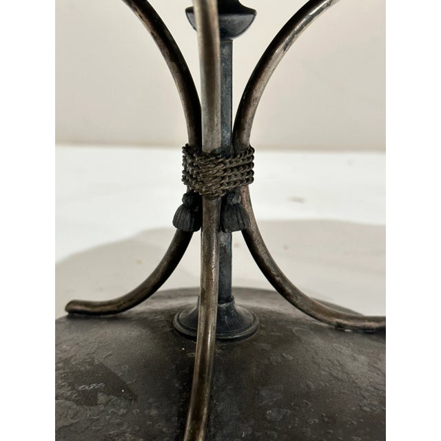 Art Nouveau Pewter Calla Lily Compote – Early 20th Century Elegance For Sale - Image 4 of 11