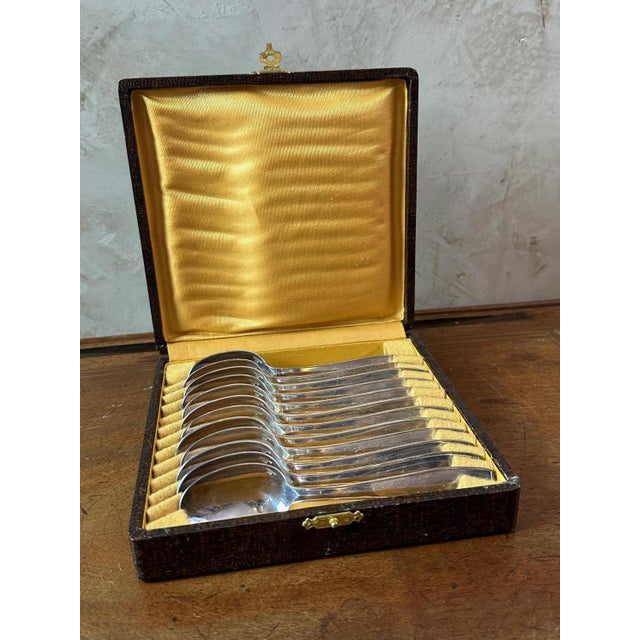 Small Spoons from Christofle, 1950, Set of 13 For Sale - Image 4 of 8
