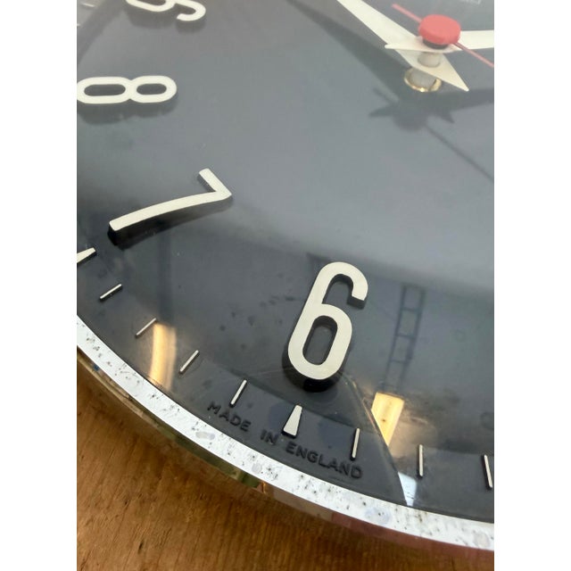 Vintage Dark Blue Wall Clock from Metamec, 1970s For Sale - Image 13 of 18