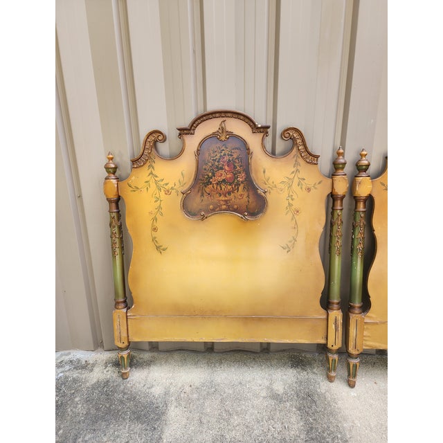Pair of Painted Twin Headboards For Sale In San Antonio - Image 6 of 11