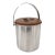 Arne Jacobsen Stelton Stainless Teak Ice Bucket Denmark For Sale