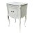 Antique French Style Carved Table/Nightstand in Distressed Antique White Finish For Sale