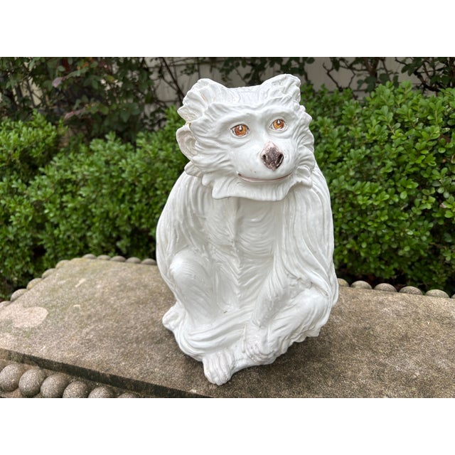 1960s 1960s Italian Glazed Ceramic Monkey Sculpture For Sale - Image 5 of 13