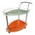 MCM Tempered Glass Bar Cart For Sale