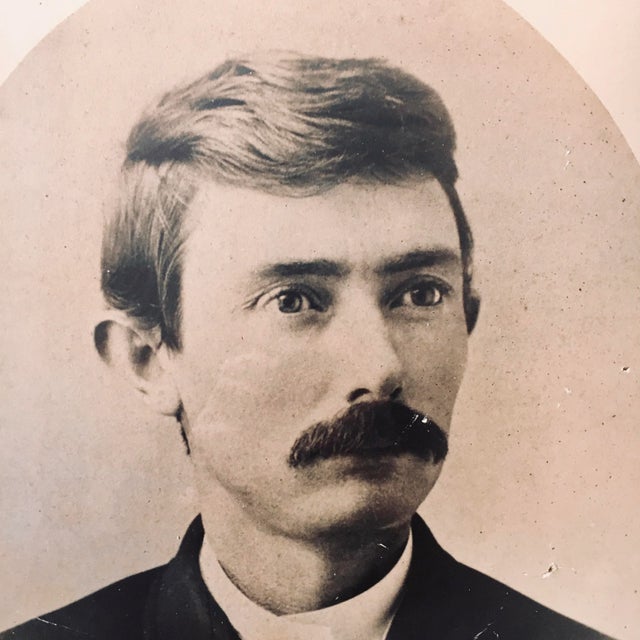 Early 1900s Portrait of a Gentleman With Striped Cravat For Sale In Baltimore - Image 6 of 9