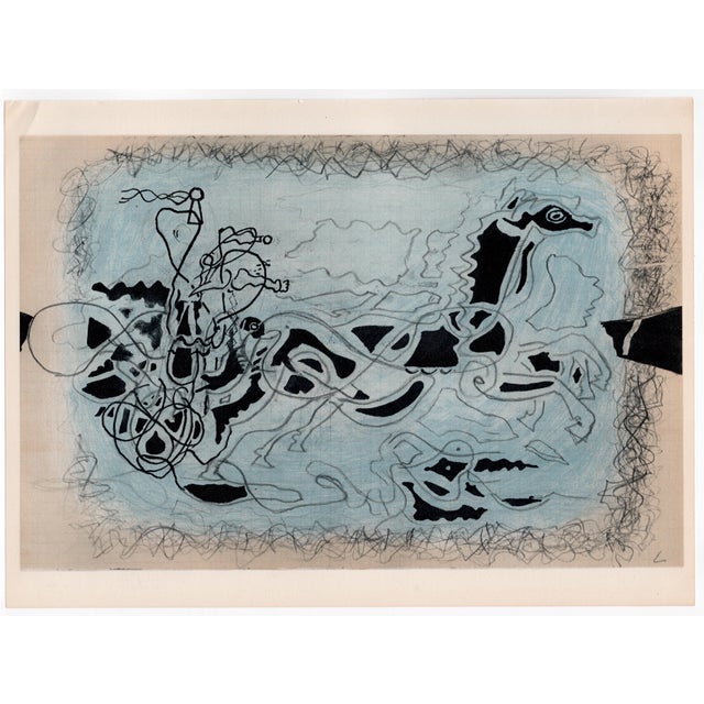 Georges Braque (1885-1954) Chariot with Horse Original Lithograph Year: 1955 Printer: Mourlot Frères for Tériade Size: 267...